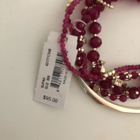 Kendra Scott Magenta Stacking Bracelet Set NWT - Picture 6 of 9